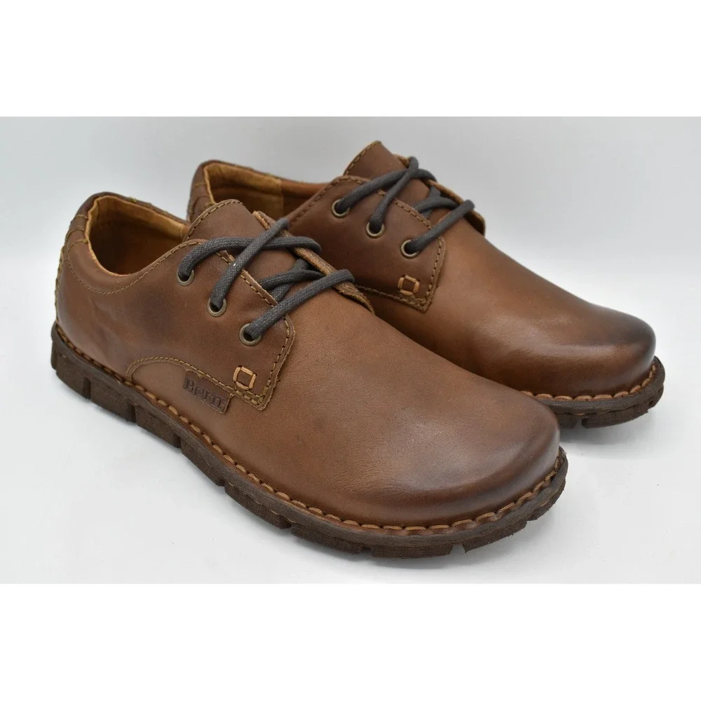 Born Mens Size 8 Soledad Brown Avana Full Grain Leather Casual Oxford Shoes